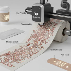 Shellac Ink for disposable Printed Electronics