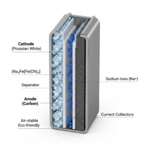 Air-Stable Na-Ion Battery System for Safer Energy